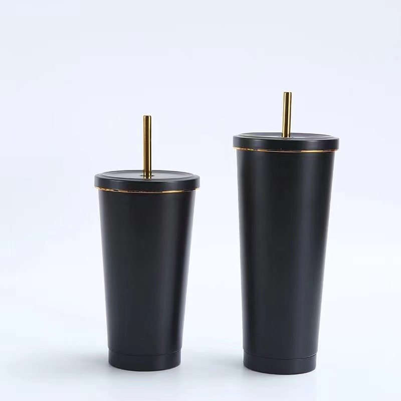 Metal Flask With Gold Straw - Image 3