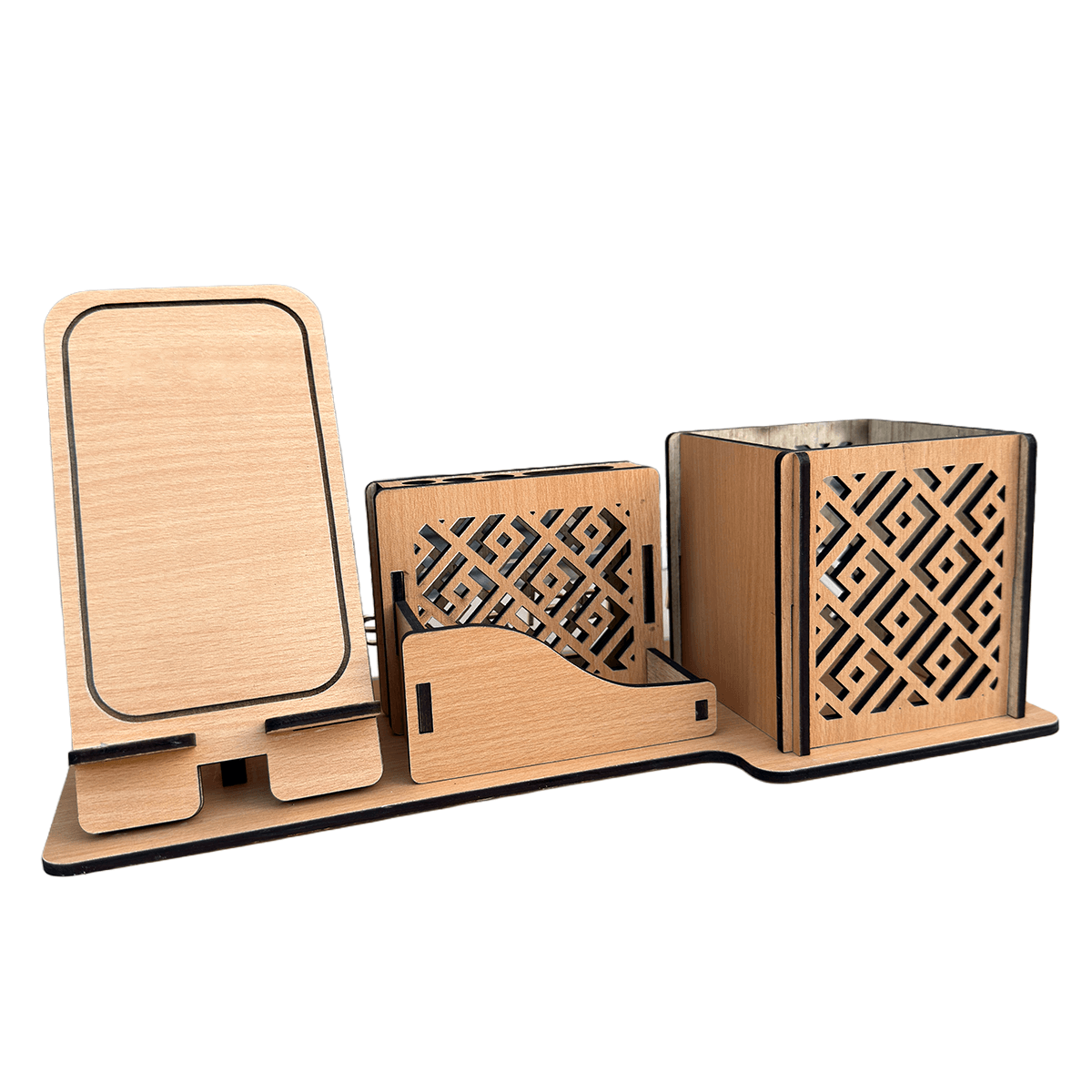 Customizable Wooden Desk Organizer